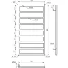 Електрична рушникосушка Genesis Aqua Jazi 100x53 чорна- Фото 3